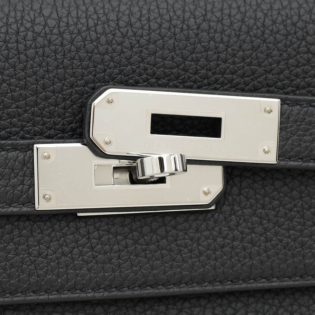 Hermes Noir Kelly Depeches 25 Pouch