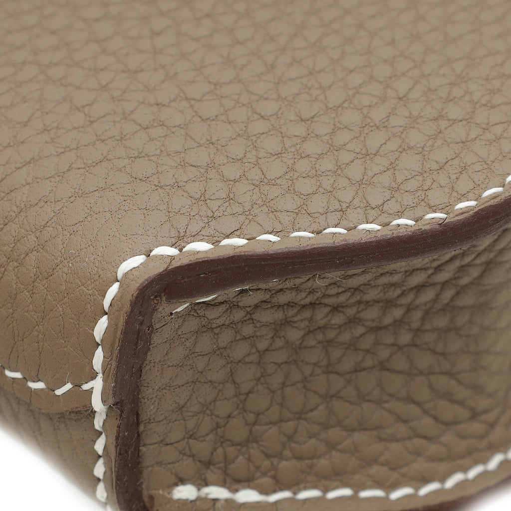 Hermes Etoupe Kelly Depeches 25 Pouch