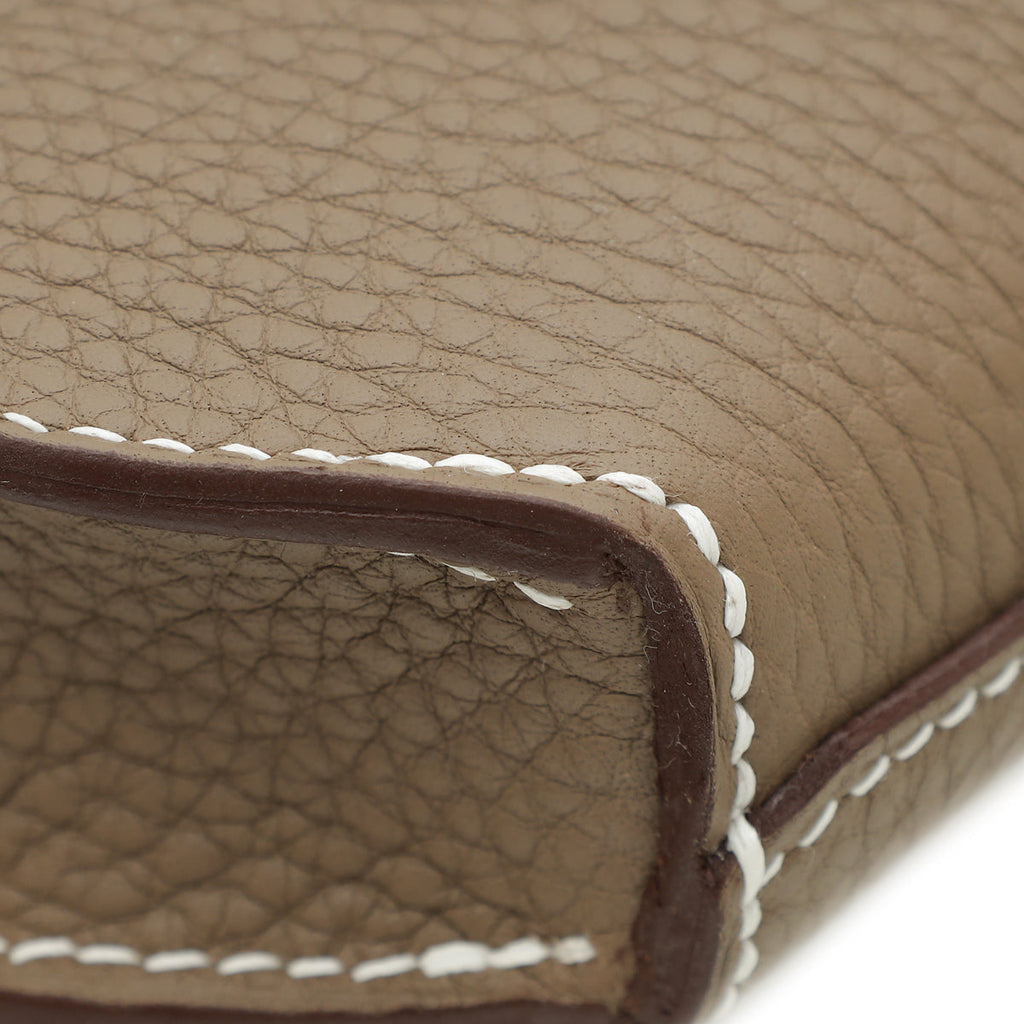 Hermes Etoupe Kelly Depeches 25 Pouch