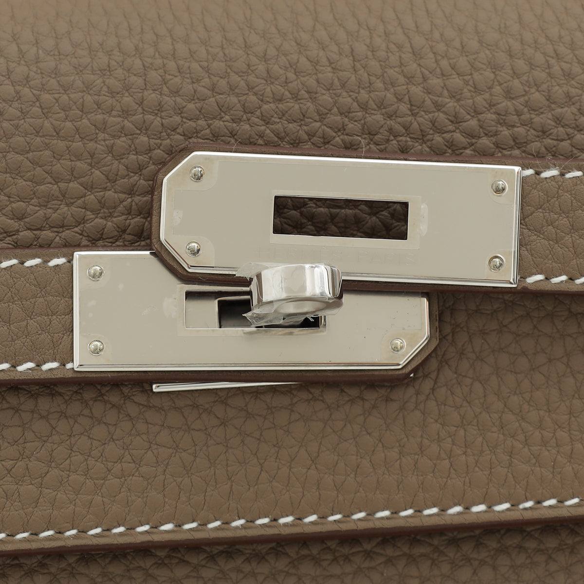 Hermes Etoupe Kelly Depeches 25 Pouch
