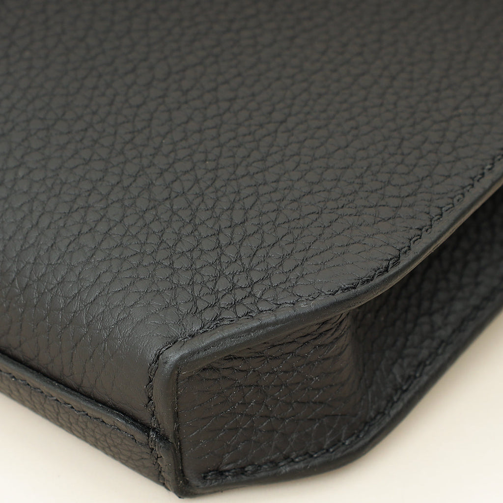 Hermes Noir Kelly Depeches 25 Pouch