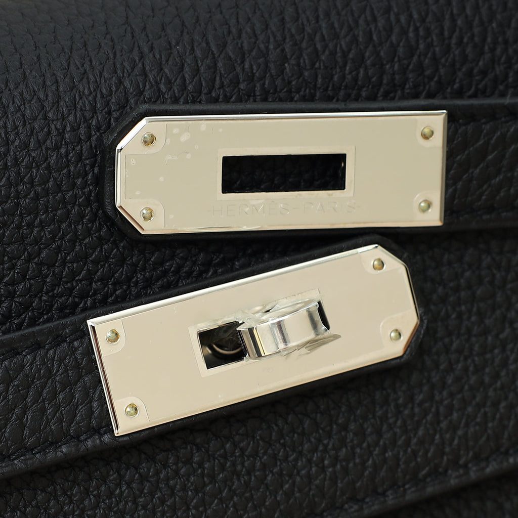 Hermes Noir Kelly Depeches 25 Pouch