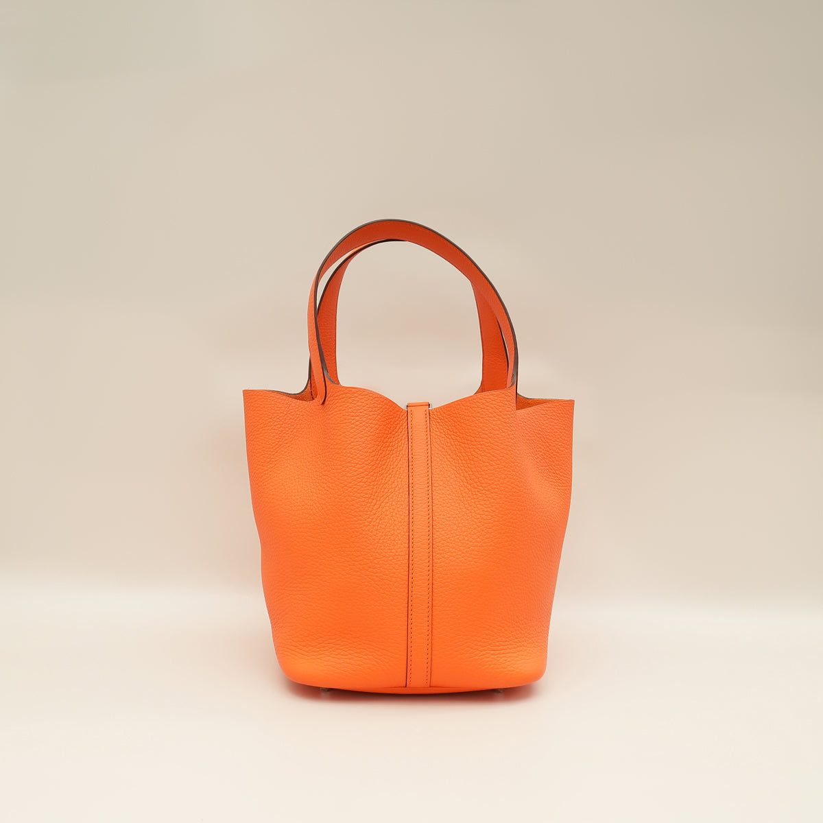 Hermes Orange Minium Picotin Lock 22 Bag