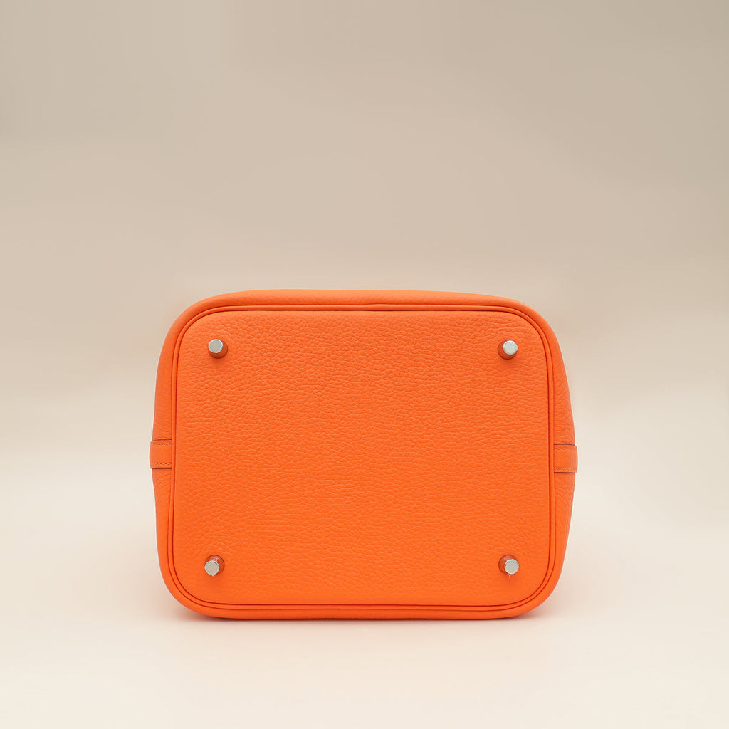 Hermes Orange Minium Picotin Lock 22 Bag