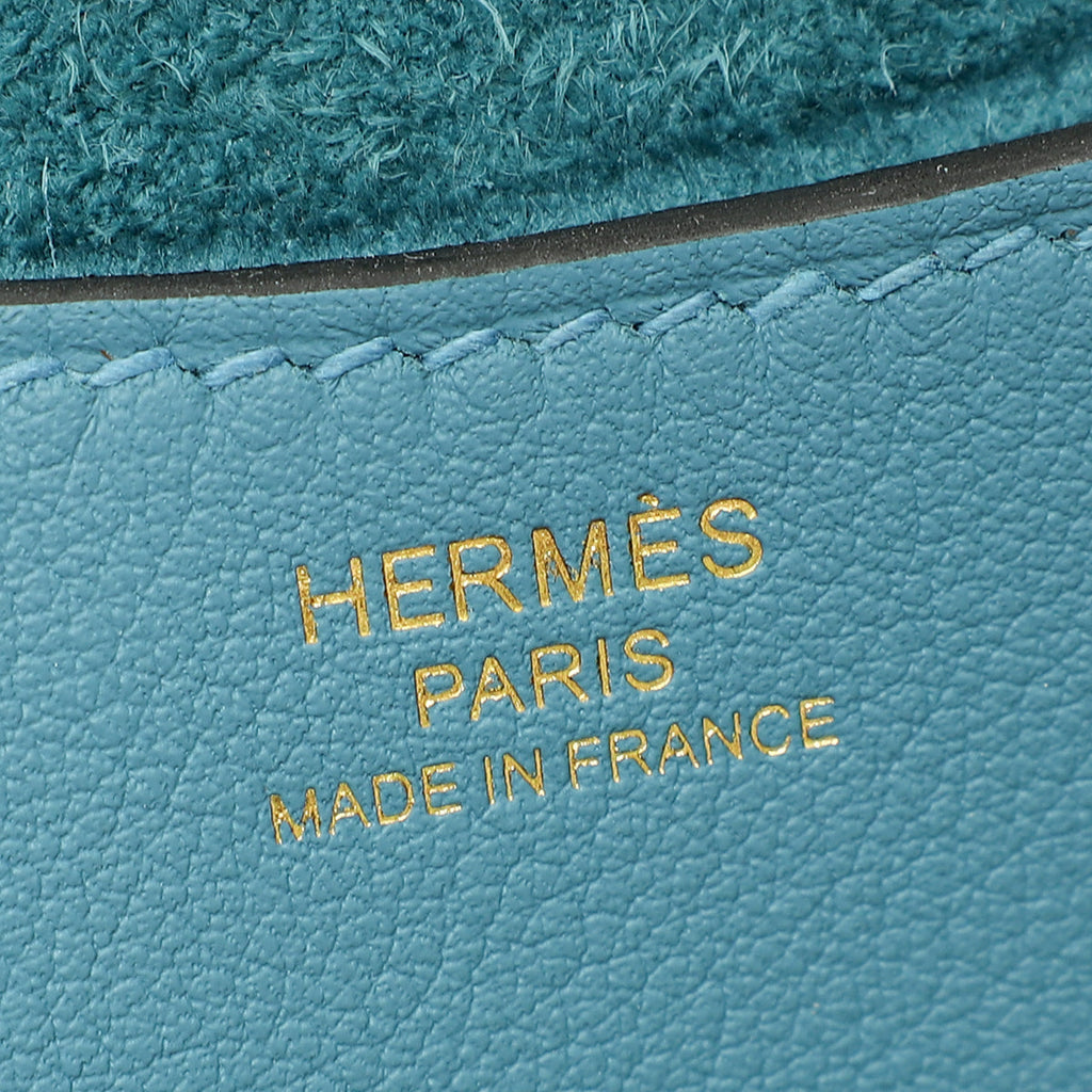 Hermes Blue Jean Stitch In-The-Loop 18 Bag
