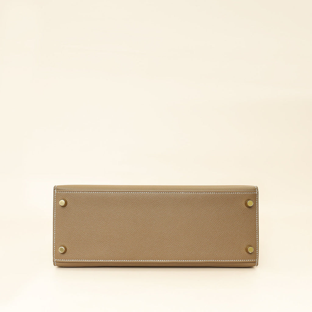 Hermes Etoupe Sellier Kelly 28 Bag
