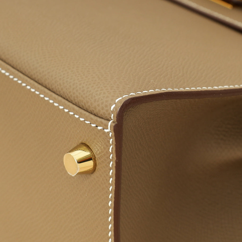 Hermes Etoupe Sellier Kelly 28 Bag