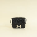 Hermes Noir Constance III Mini Limited Edition "Dancing Flowers" Embroidered Bag