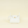 Hermes New White Mini Lindy Bag