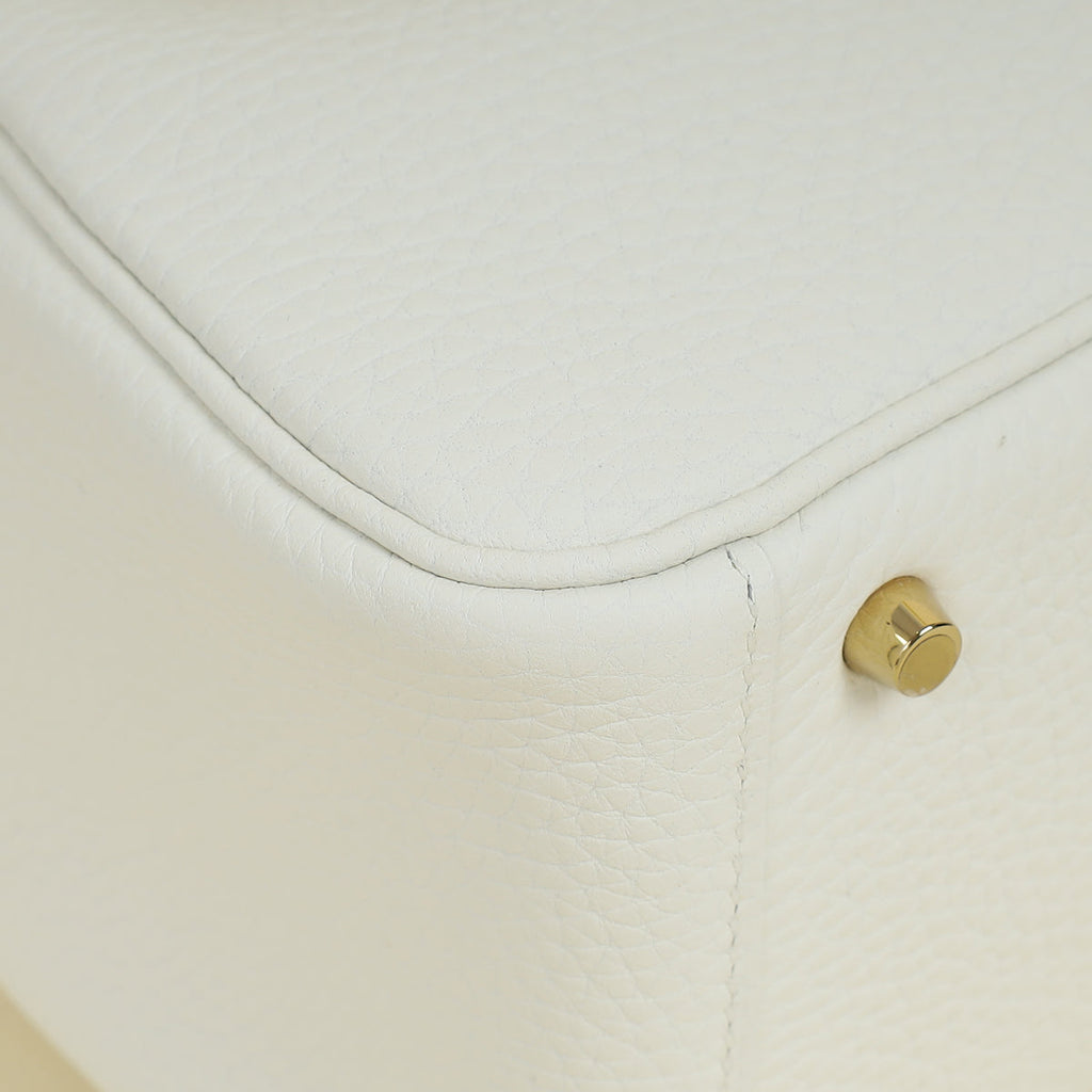 Hermes New White Mini Lindy Bag