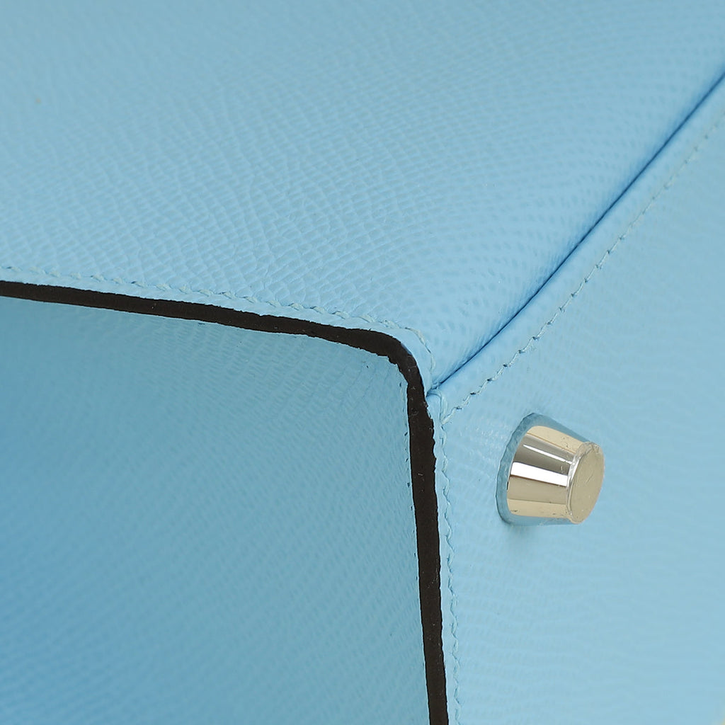 Hermes Bleu Celeste Kelly 25 Sellier Bag