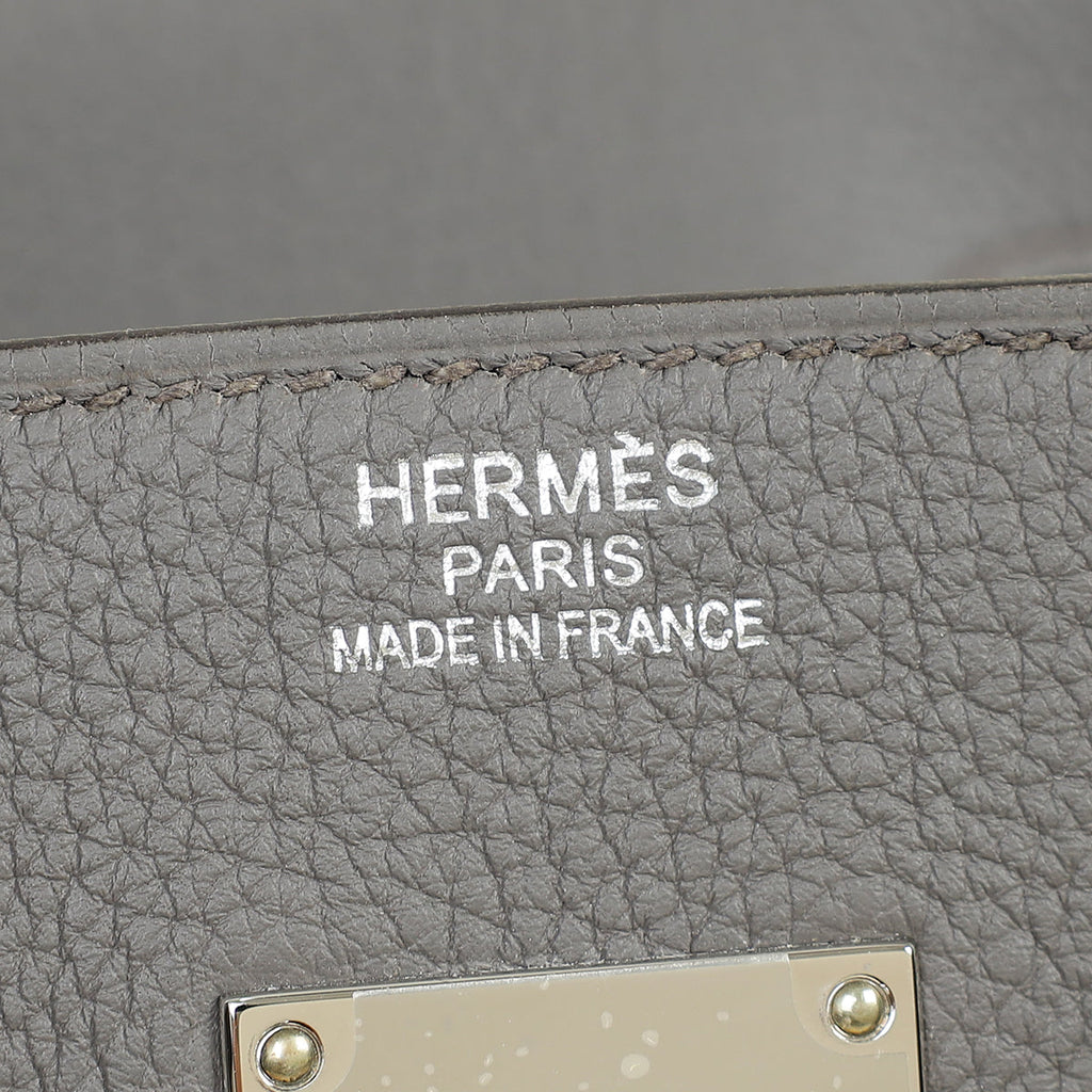 Hermes Gris Etain Haut à Courroies HAC Birkin 40 Bag