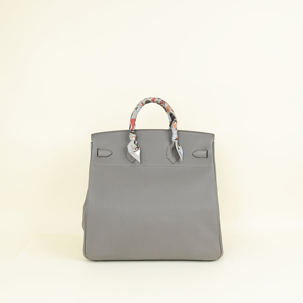 Hermes Gris Etain Haut à Courroies HAC Birkin 40 Bag