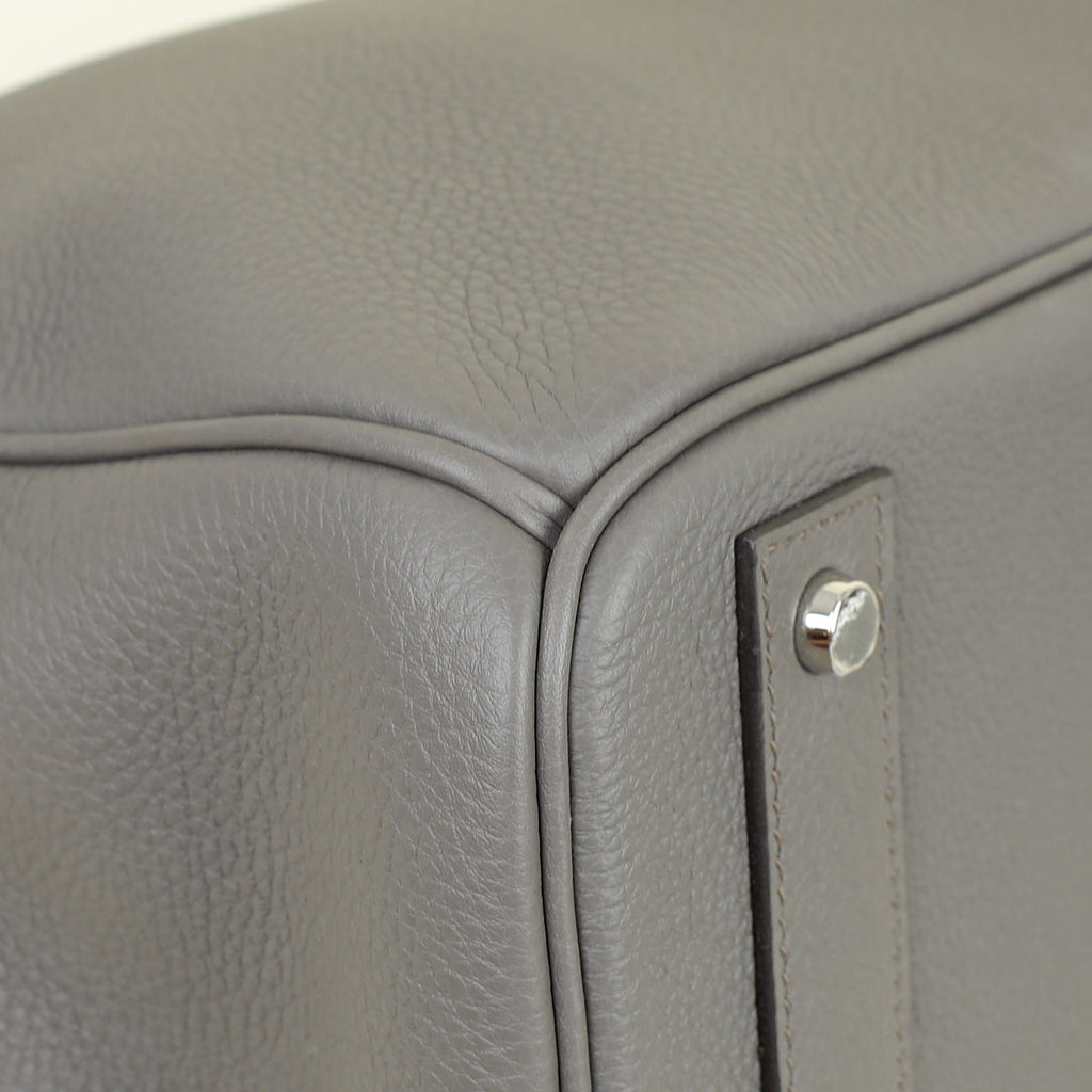 Hermes Gris Etain Haut à Courroies HAC Birkin 40 Bag