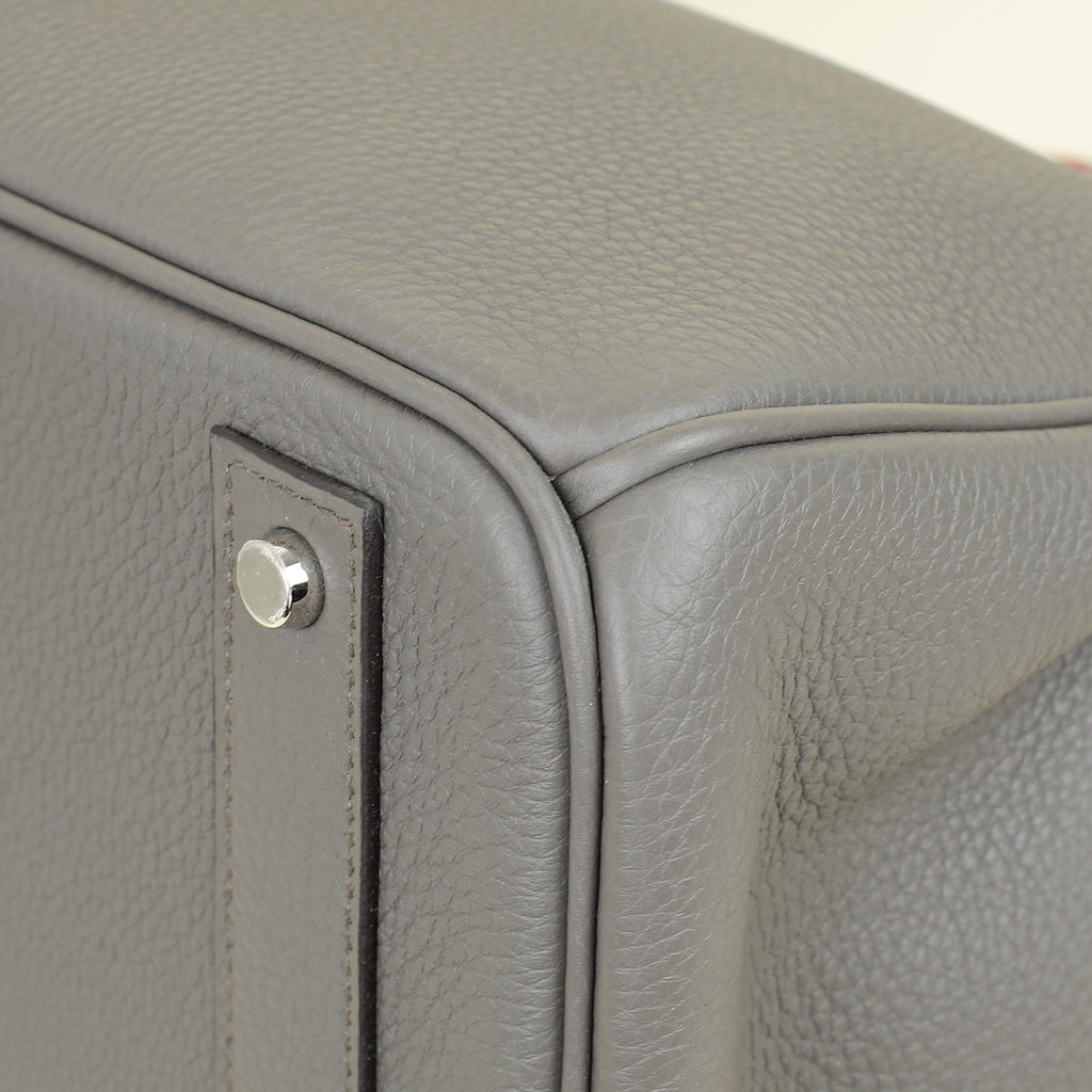 Hermes Gris Etain Haut à Courroies HAC Birkin 40 Bag
