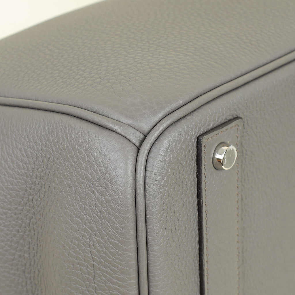Hermes Gris Etain Haut à Courroies HAC Birkin 40 Bag