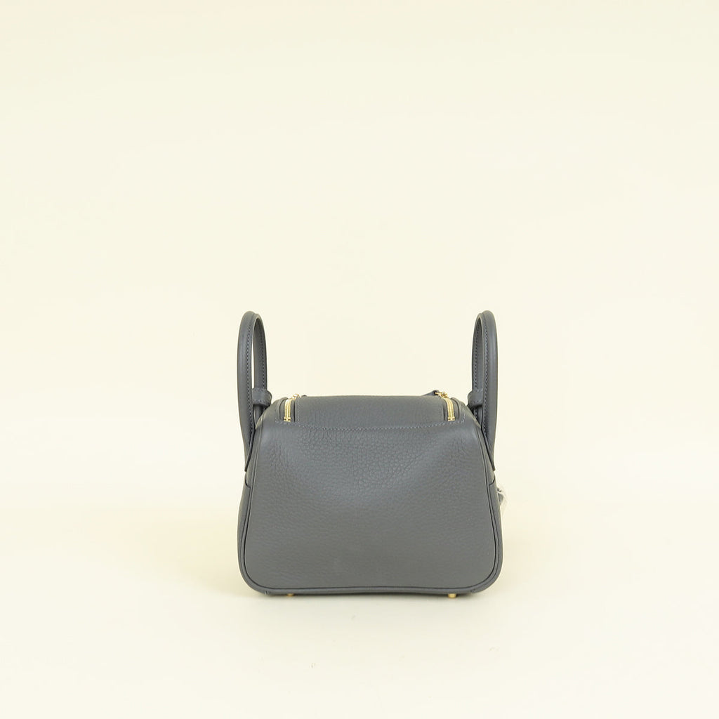 Hermes Gris Misty Mini Lindy Bag