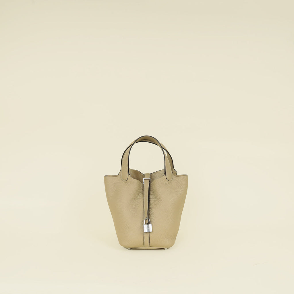 Hermes Beige Marfa Picotin Lock 18 Bag