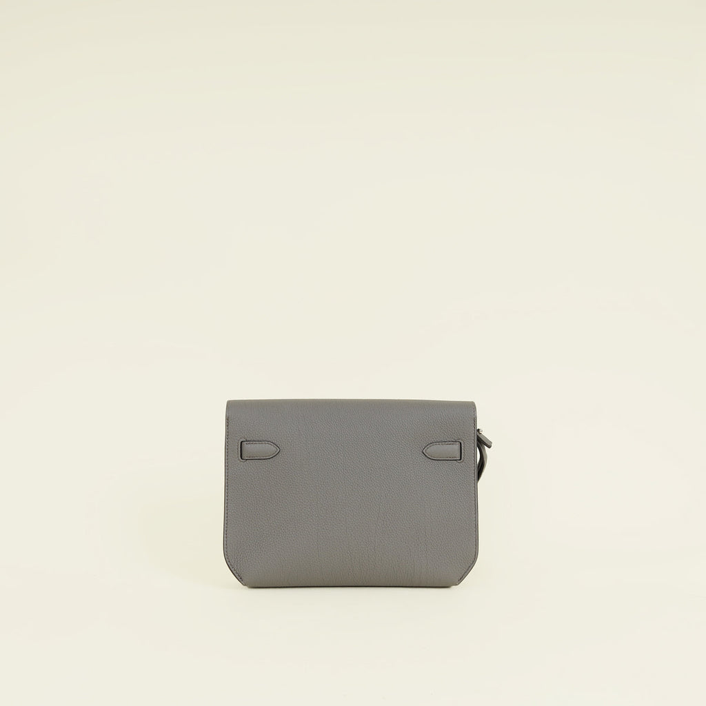 Hermes Gris Etain Kelly Depeches 25 Bag