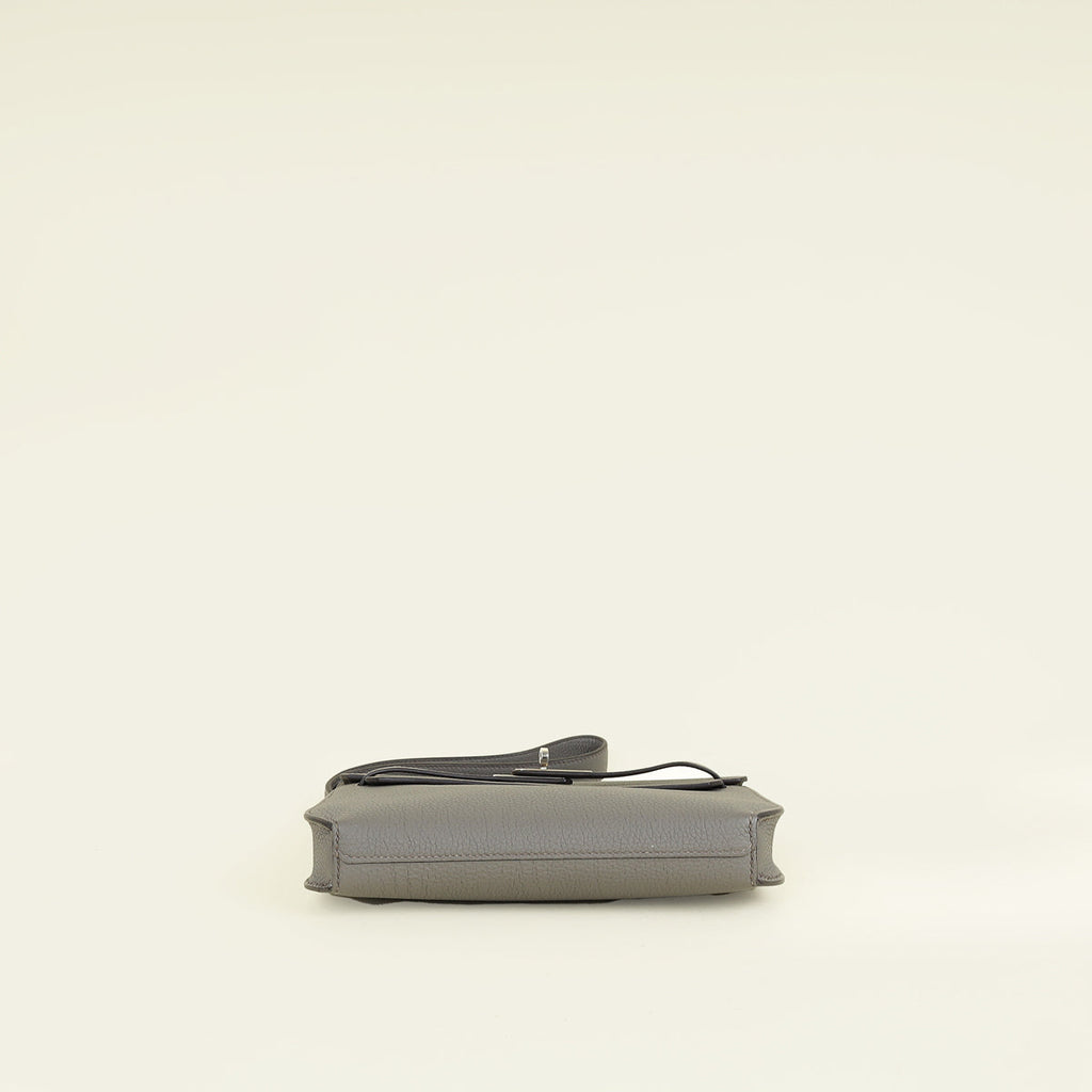 Hermes Gris Etain Kelly Depeches 25 Bag
