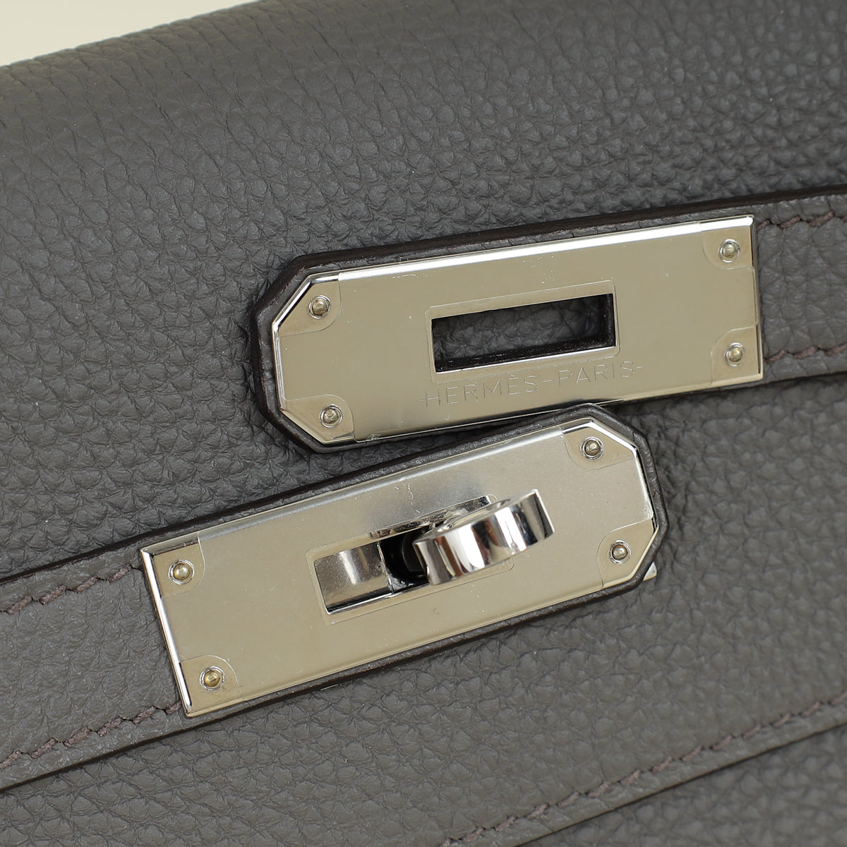 Hermes Gris Etain Kelly Depeches 25 Bag
