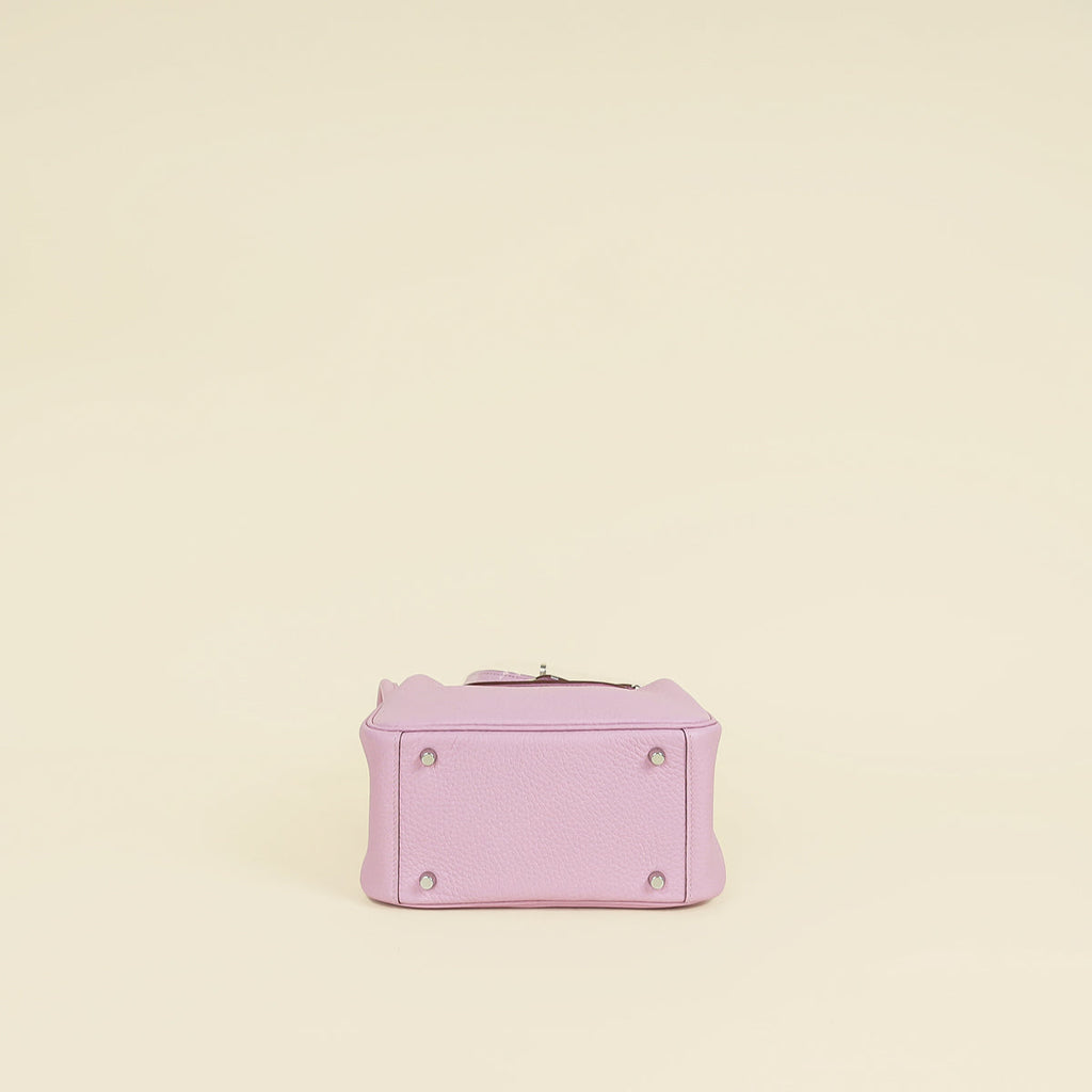 Hermes Mauve Sylvestre Mini Lindy Bag