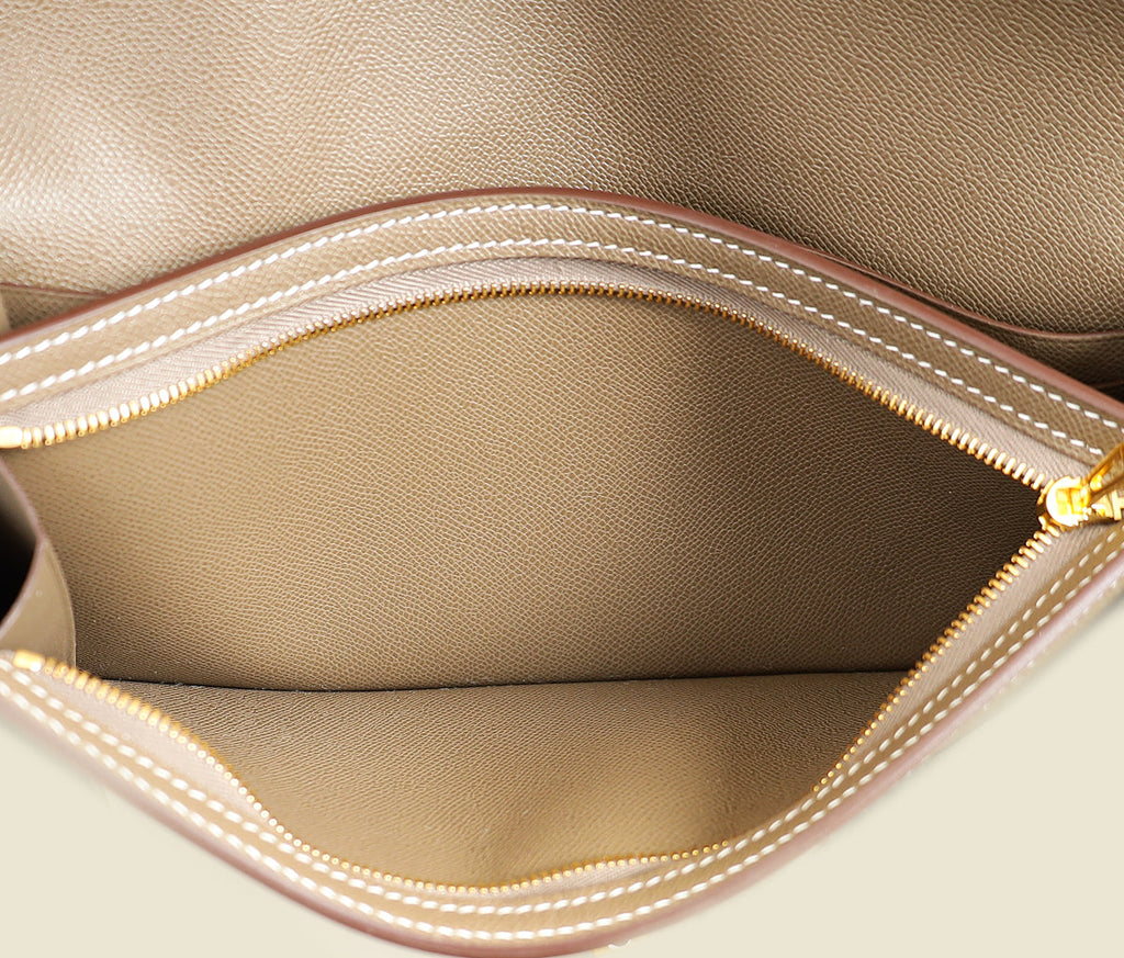 Hermes Etoupe Kelly Pocket Long Wallet