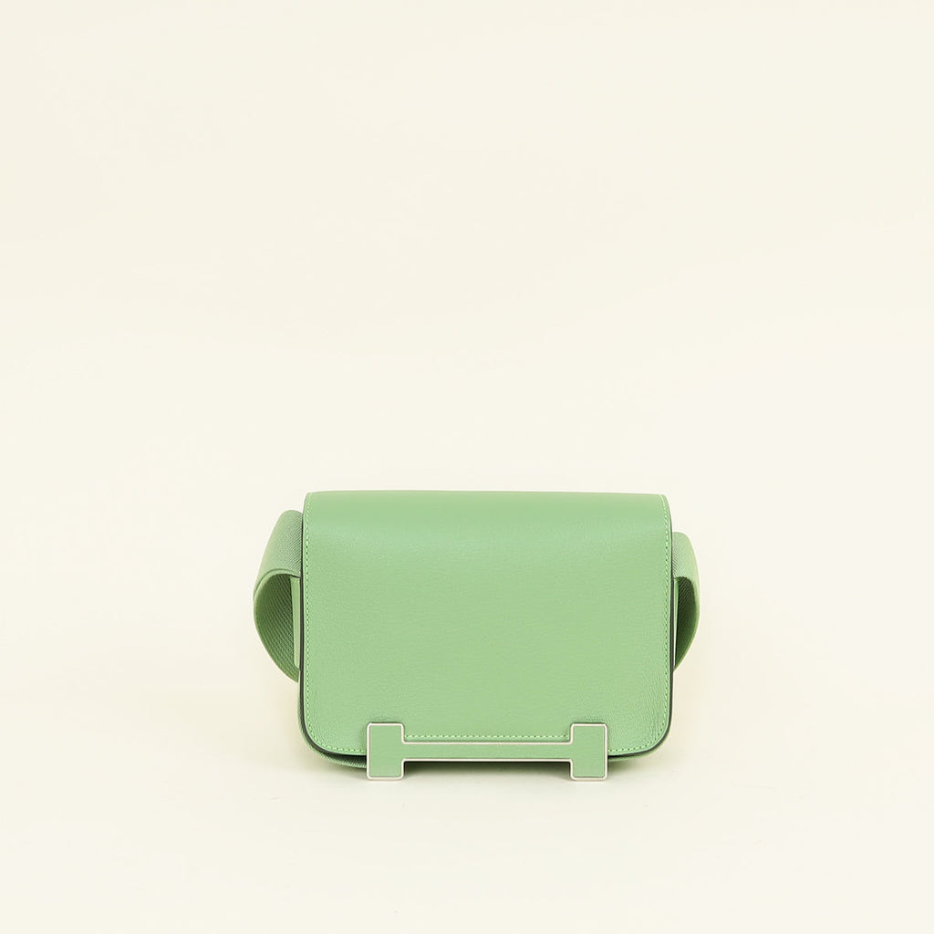 Hermes Vert Criquet Geta Shoulder Bag