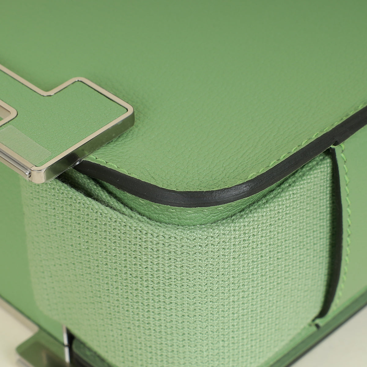 Hermes Vert Criquet Geta Shoulder Bag