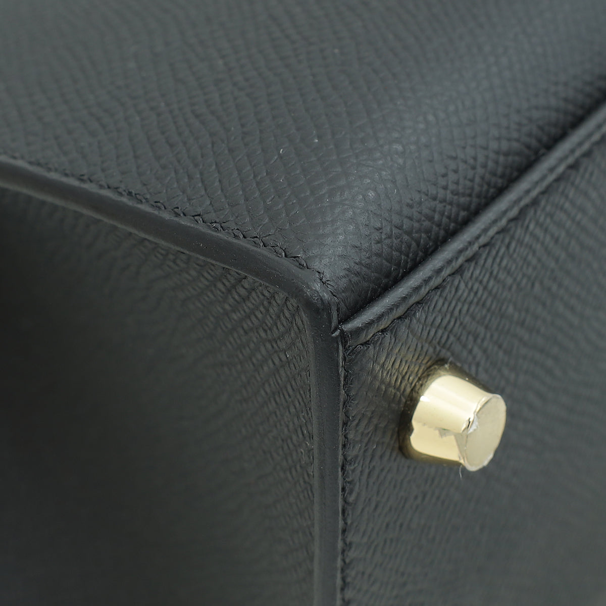 Hermes Noir Sellier Kelly 25 Bag