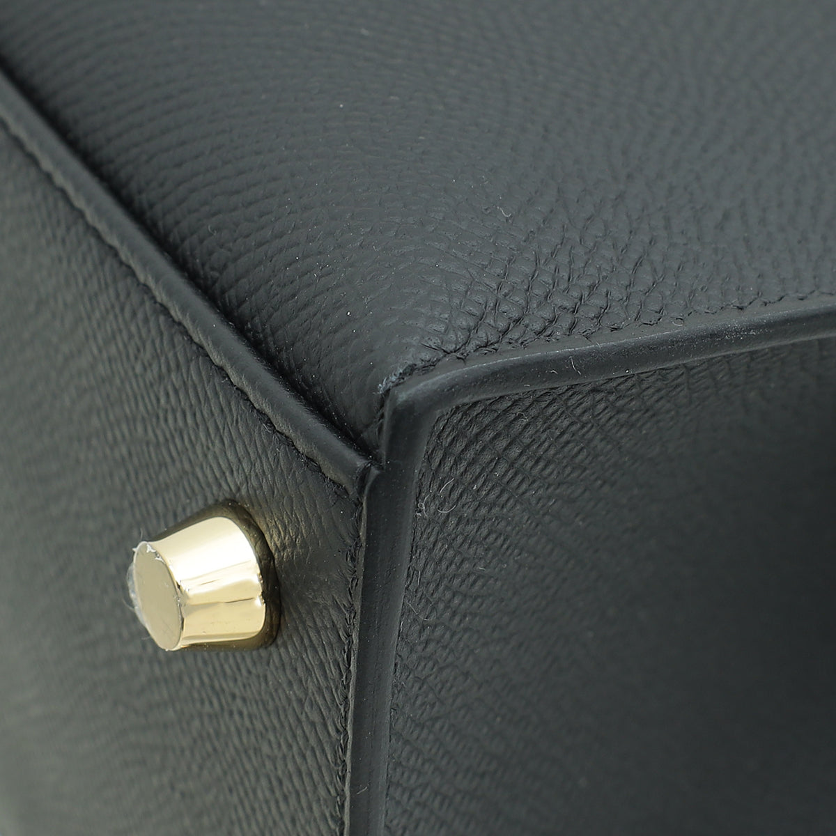 Hermes Noir Sellier Kelly 25 Bag