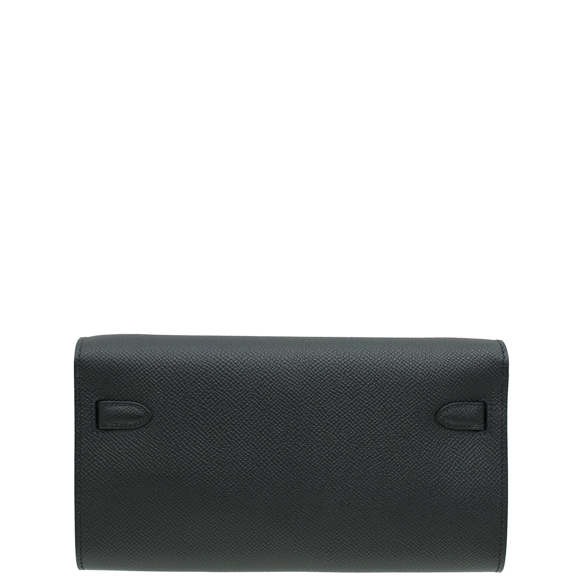 Hermes Noir Classique Kelly To Go Wallet W/ Maxi Quadrille Strap