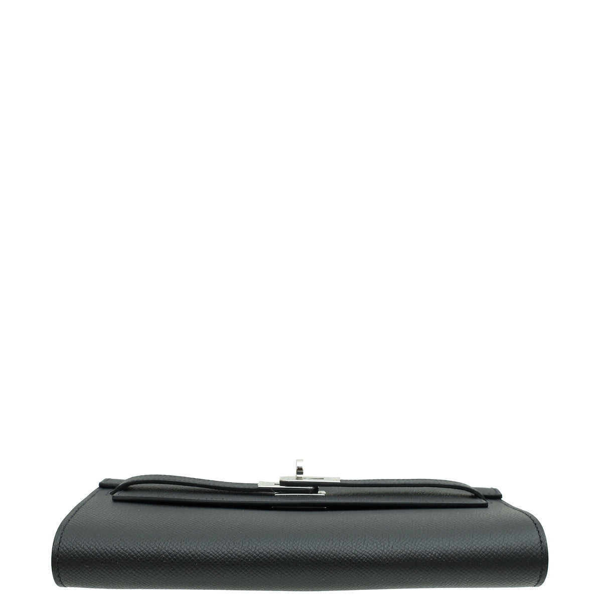 Hermes Noir Classique Kelly To Go Wallet W/ Maxi Quadrille Strap