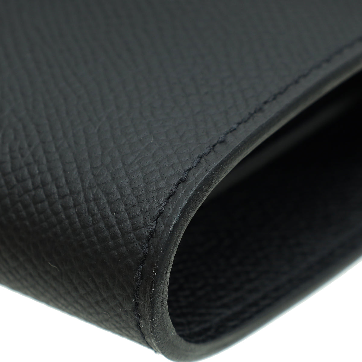 Hermes Noir Classique Kelly To Go Wallet W/ Maxi Quadrille Strap