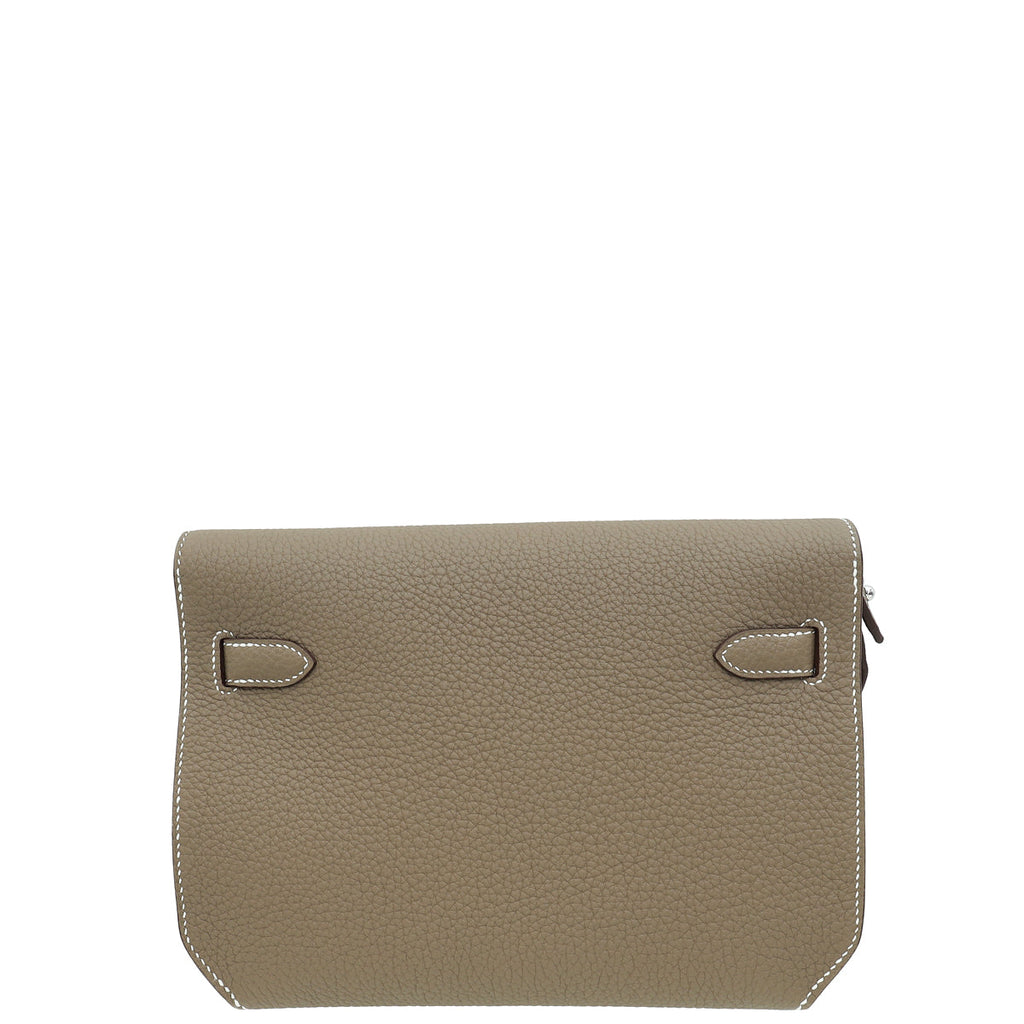 Hermes Etoupe Kelly Depeches 25 Pouch