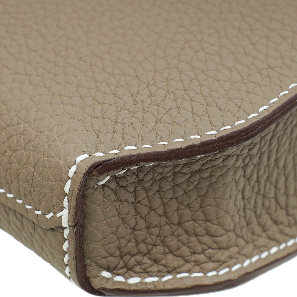 Hermes Etoupe Kelly Depeches 25 Pouch