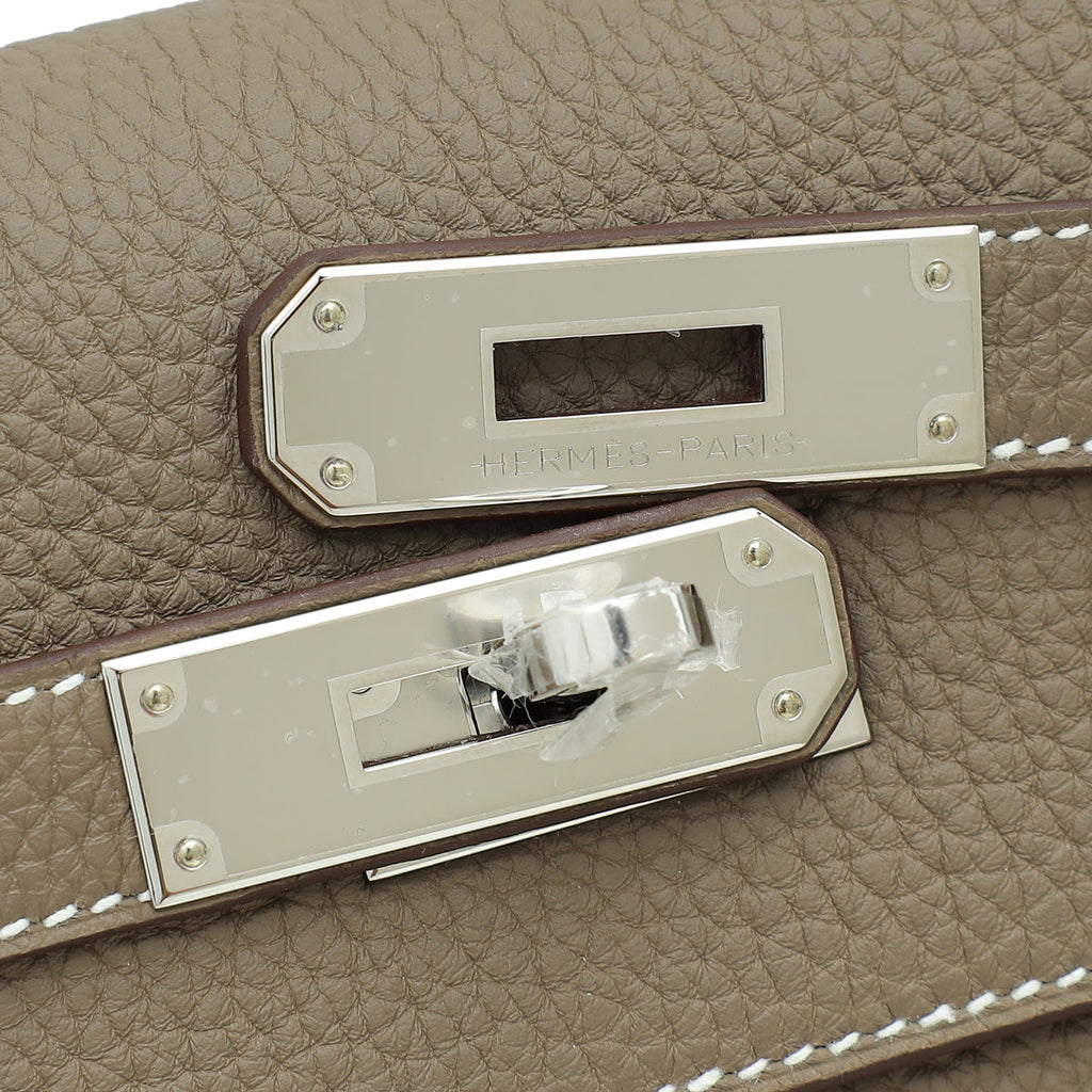 Hermes Etoupe Kelly Depeches 25 Pouch