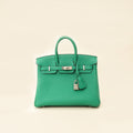 Hermes Vert Vertigo Birkin 25 Retourne Bag