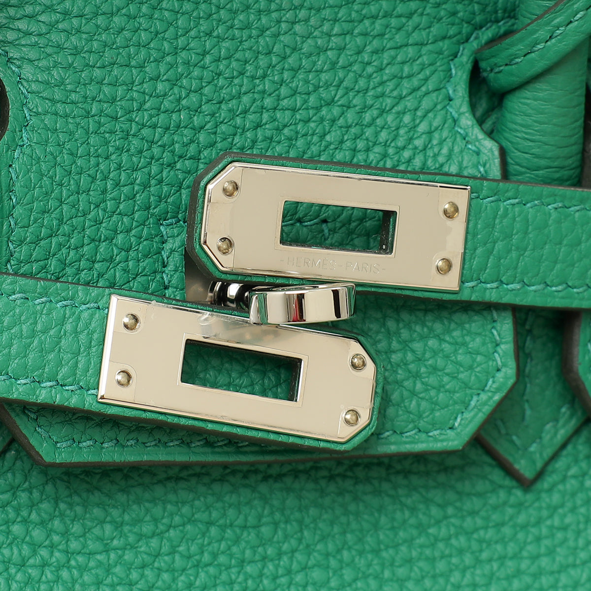 Hermes Vert Vertigo Birkin 25 Retourne Bag