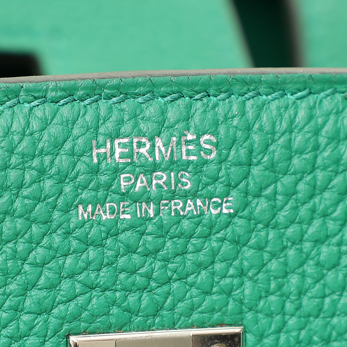 Hermes Vert Vertigo Birkin 25 Retourne Bag