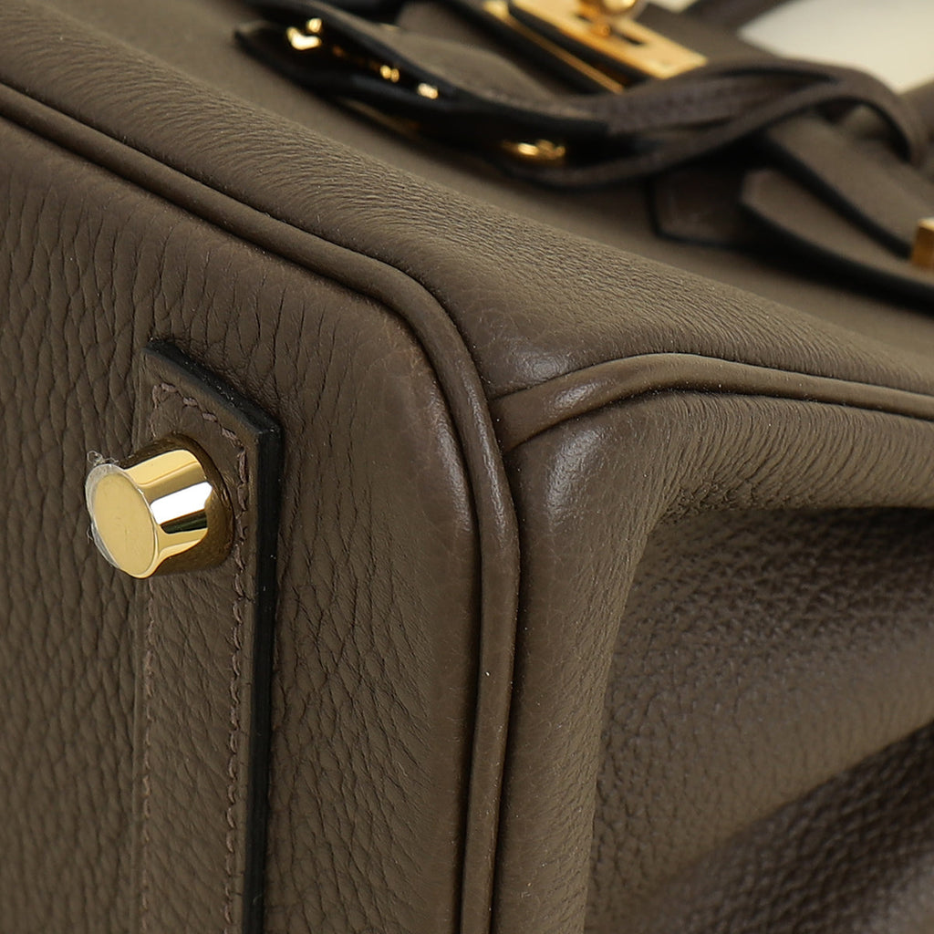 Hermes Ecorce Togo Retourne Birkin 25 Bag