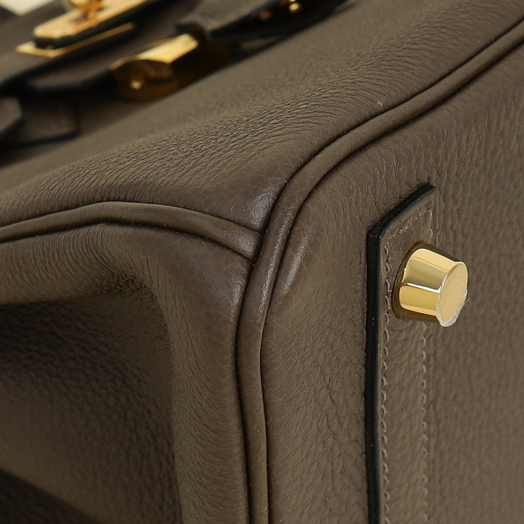 Hermes Ecorce Togo Retourne Birkin 25 Bag