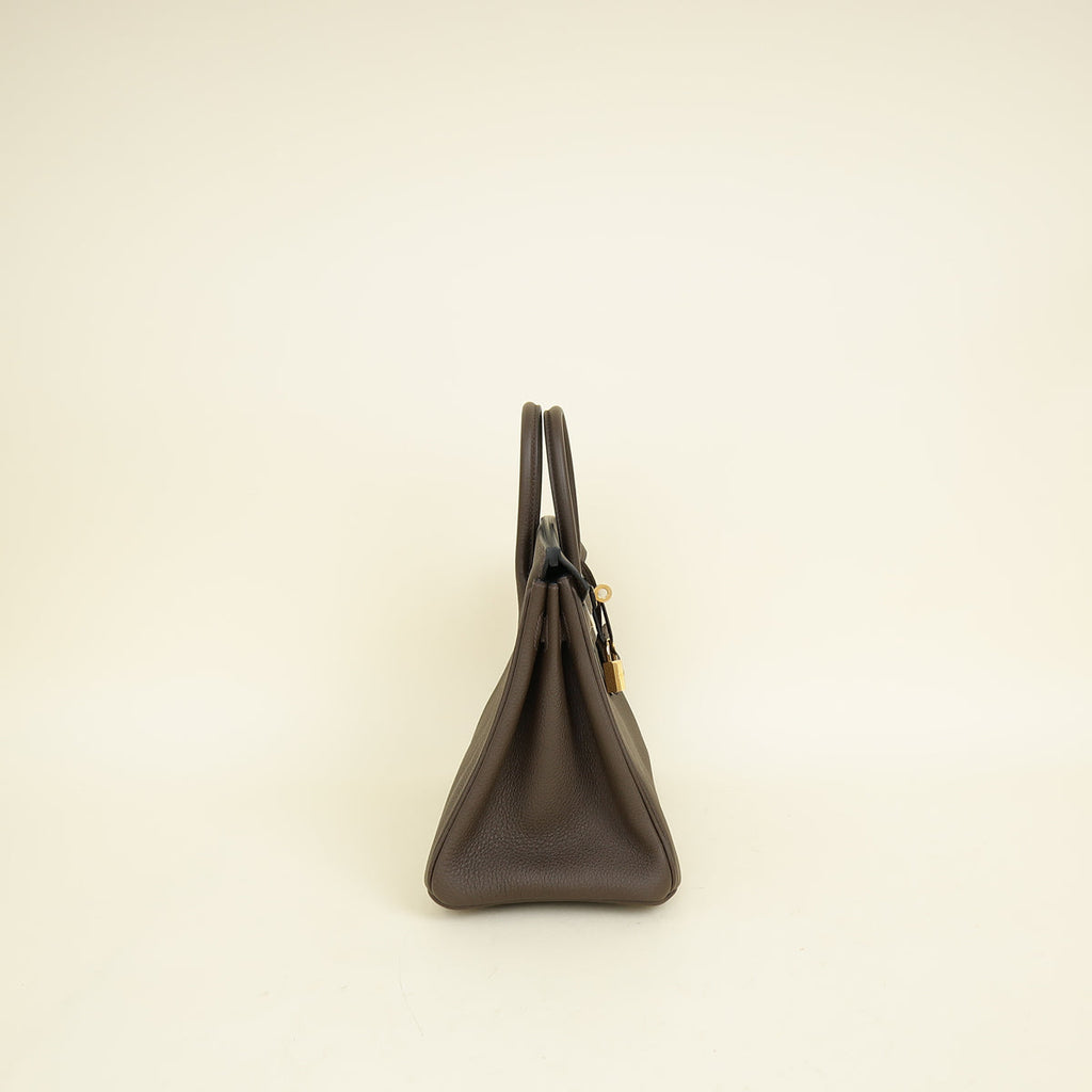 Hermes Ecorce Togo Retourne Birkin 25 Bag