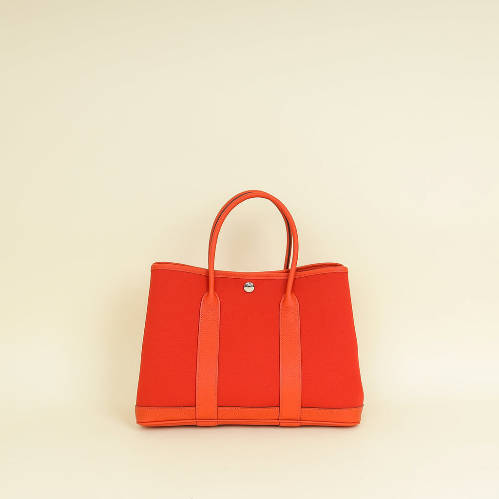 Hermes Bicolor Verso Garden Party 30 Bag