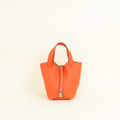 Hermes Orange Poppy Picotin Lock 18 Bag