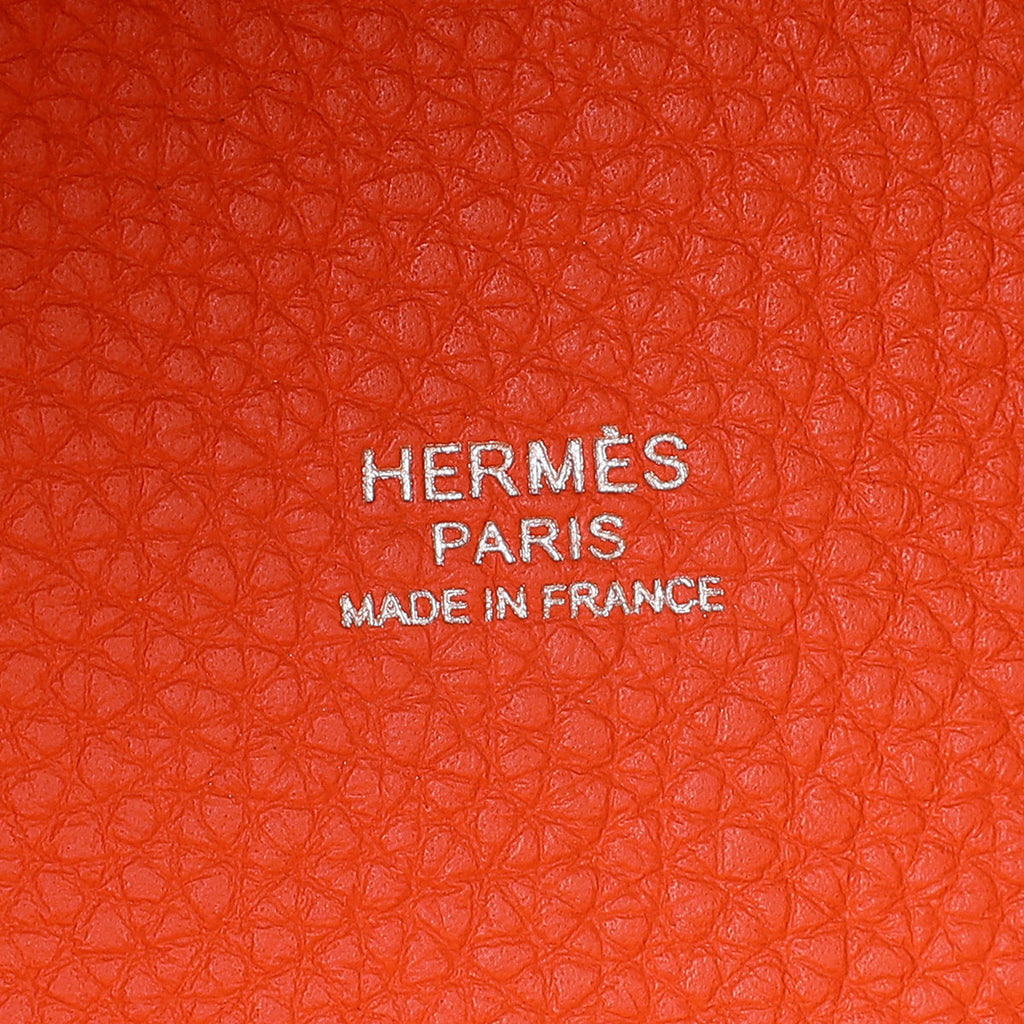 Hermes Orange Poppy Picotin Lock 18 Bag