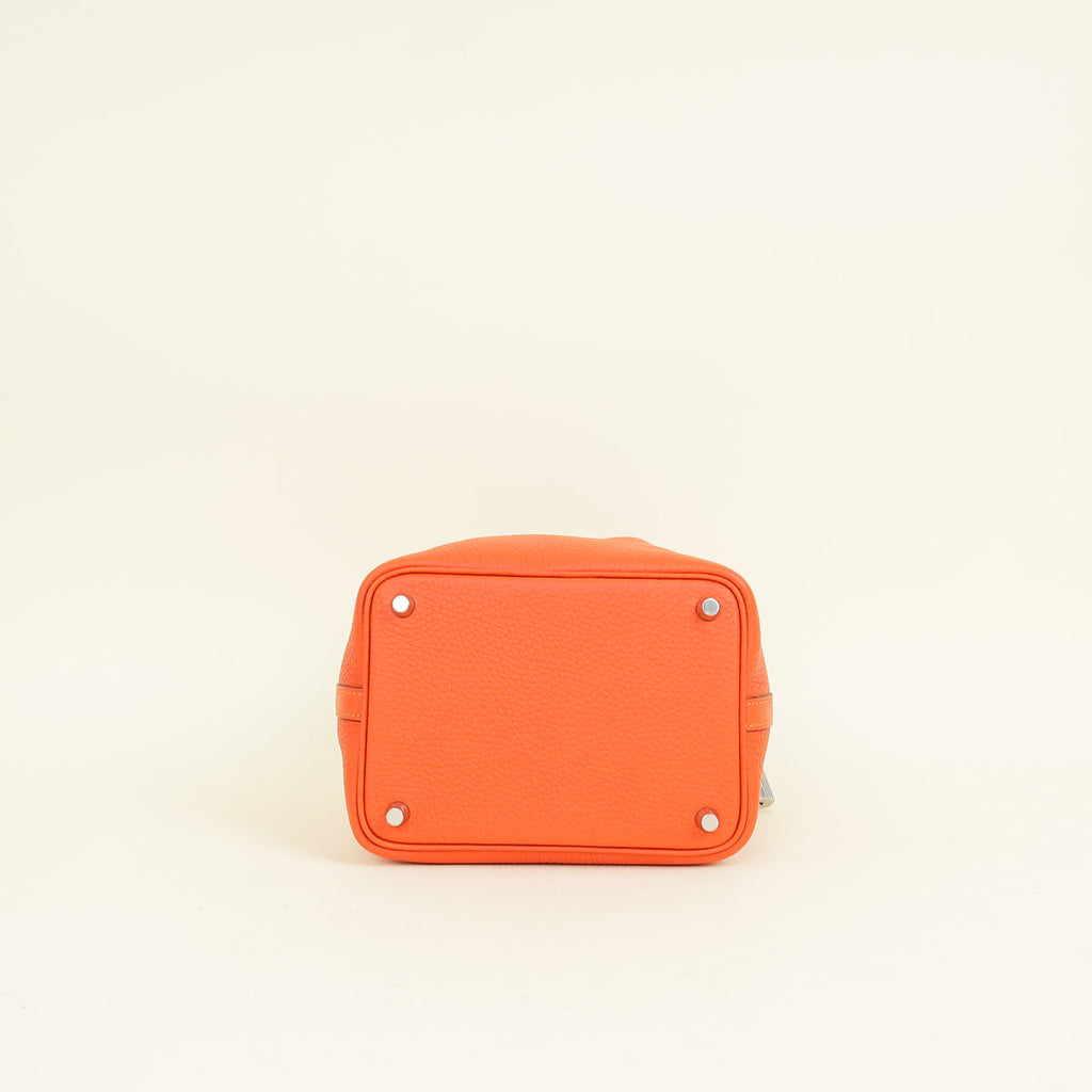 Hermes Orange Poppy Picotin Lock 18 Bag