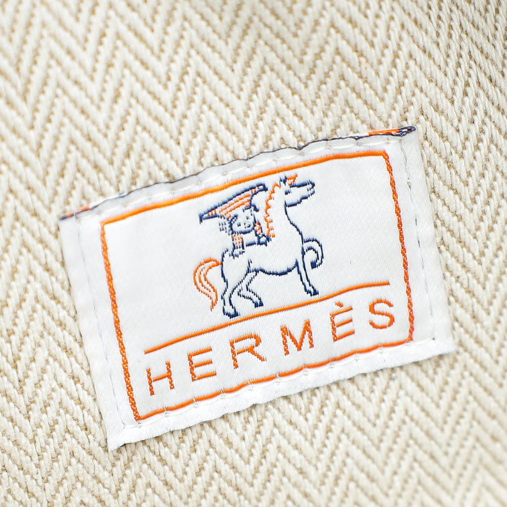 Hermes Biscuit Bride-a-Brac Cabriole Herringbone Large Case