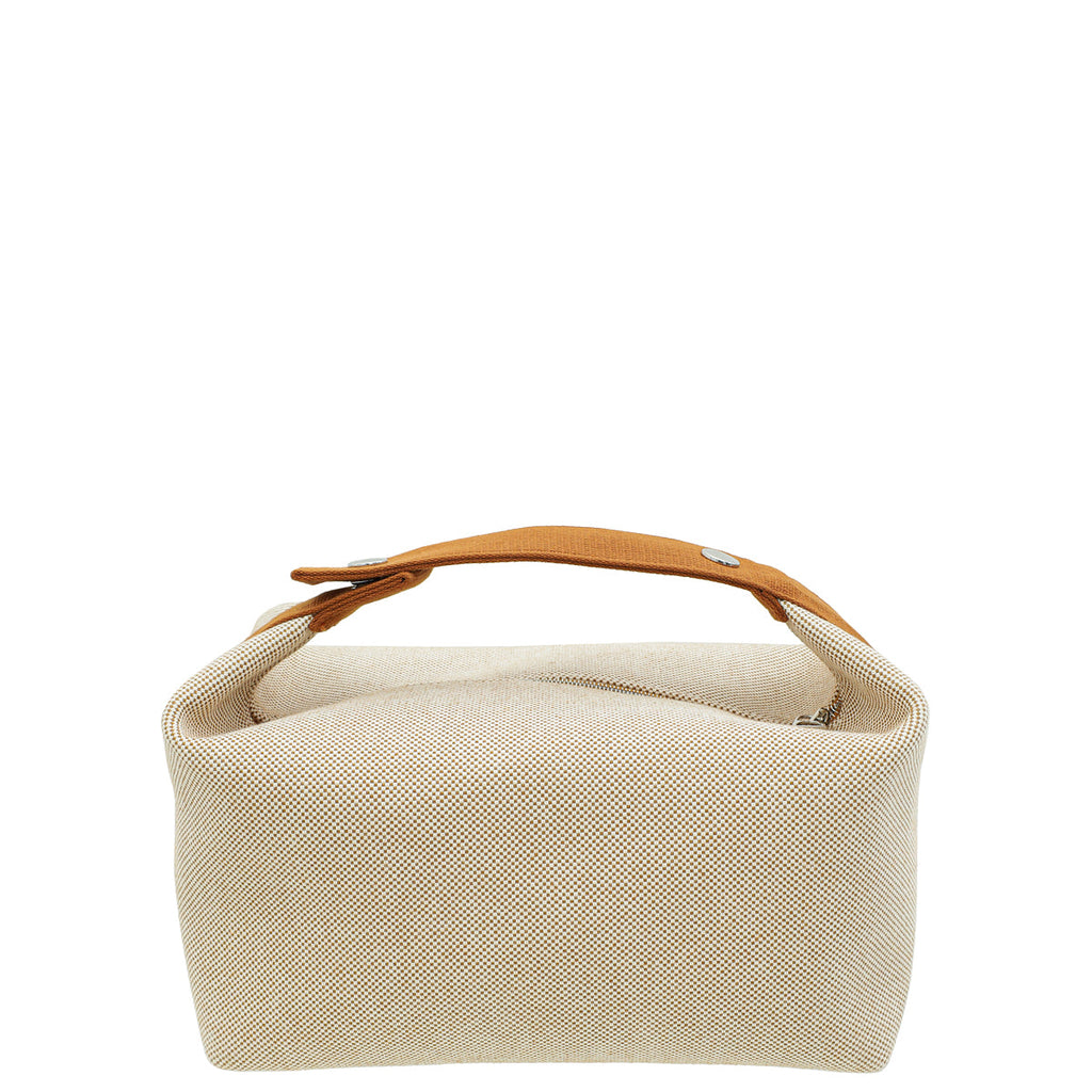 Hermes Biscuit Bride-a-Brac Cabriole Herringbone Large Case
