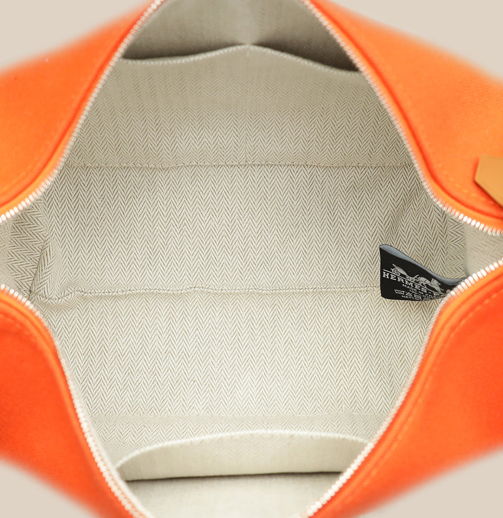 Hermes Orange Feu Bride-A-Brac Small Case